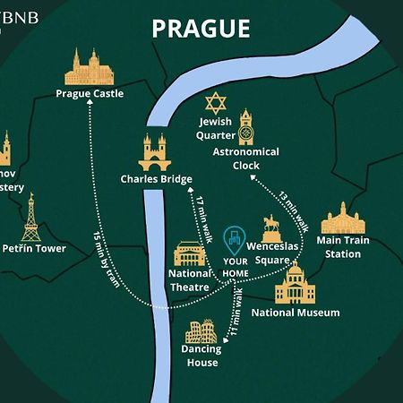 Prague Center Apartment With Fireplace Экстерьер фото
